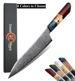 Grandsharp 86 Inch Chef039s Knife 67 Layers vg10 Japanese Damascus Kitchen Knife Kitchen Stainless Steel Tool Gyuto Knives Gif9200401