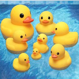 Bath Toys Small animals baby bathing toys water squeezing sound soft rubber ducks childrens duckling toys childrens 3-year shower game d240522