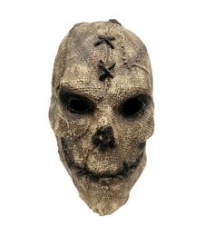 Horror Realistic Scarecrow Masks Cosplay Halloween Costume for Adult Scary Latex Halloween Scary Skull Costume Halloween Party 2207893321