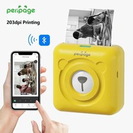 203 Dpi PeriPage A6 Mini Portable Label Photo Pocket Printer Thermal Self-adhesive Labels Printer For Mobile Phone Sticker Maker