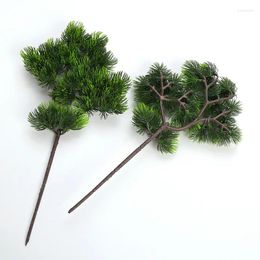 Decorative Flowers Simulated Green Plants Pine Branches Trees Landscaping Garden Decoration Single 45 Mesh Needles