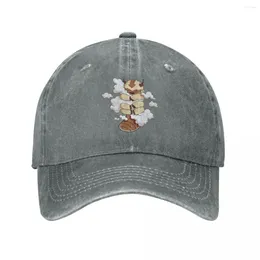 Berets Appa Cuddling Clouds - Avatar The Last Airbender Baseball Caps Denim Hat Outdoor Adjustable Casquette Sports Cowboy