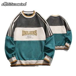 Men's Hoodies Sweatshirts Mens Y2k Sweatshirt Velvet Hip Hop Spring/Summer Couple Sports Zipper Chinese Unique Loose Casual Top Splice Q240521