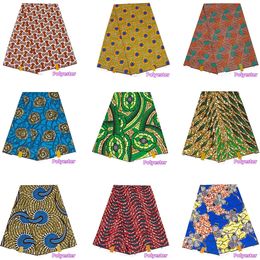 6 Yards/lot African Batik Fabric Polyester Material Women Sewing Fabrics FP6562 240511