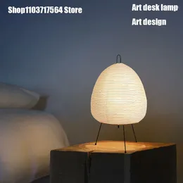 Table Lamps Japanese Noguchi Wabi-Sabi Rice Paper Lamp Living Room Bedroom Nordic Postmodern El Bed Decoration