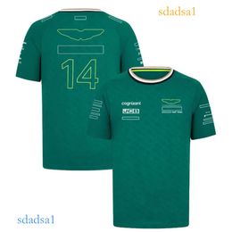 2425 Formula 1 F1 Yarış Setleri Carlos Sainz Charles Leclerc Fernando Alonso T-shirt Sıradan Nefes Alabası Polo Yaz Otomobil Motorsport Takım Jersey Gömlek 2324