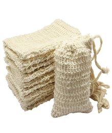 Natural Sisal Soap Bag Exfoliating Soap Saver Pouch Holder06631207
