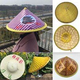 Berets Sunscreen Bamboo Skin Hat Adjustable Summer Large Brimmed Fishing Big Men Women Outdoor
