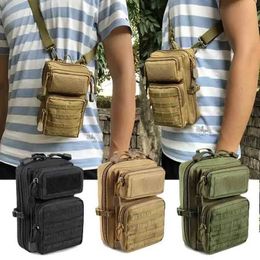 Outdoor -Taschen Multi funktionaler taktischer Beutel Molle Hip Taille EDC Bag Brieftasche Telefonhaltertasche Camping Wanderjagd Fanny Bag Q240521