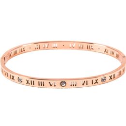 Fashion Roman Number Couple Bangle Rose Gold Colour Titanium Steel Jewellery Woman Birthday Gift Not Change Colour Luxury Jewellery Bracelets