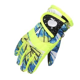 Thermal Ski Children Kids Winter Waterproof Warm Child Snowboard Snow Gloves 3 Fingers for Skiing Riding 3-7Y Dropship L2405