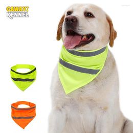 Dog Apparel Reflective Bandana Collar Scarf For Puppy Cat Small Large Adjustable Collars Pet Handkerchief Bibs Dress-up Accessories