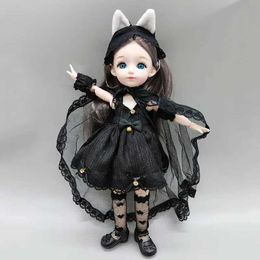 Dolls 1/6 BJD Doll Set Black Cat 28cm Baby Clothing Accessories Girl Toy Doll S2452201