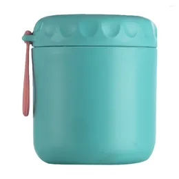 Storage Bottles Lunch Jar Vacuum Insulated Stainless Steel Leakproof Stackable Bento Box Container For School Office 450ml Green
