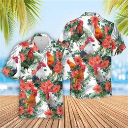 Men's Casual Shirts Summer Floral Cow 3d Print Shirt Men Women Fashion Single-Breasted Short Sleeve Hawaiian Top Blouse Clothing