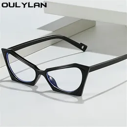 Sunglasses Frames Oulylan Polygon Glasses Frame Women Fashion Anti Blue Light Eyeglasses Office Computer Spectacle Ladies