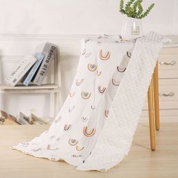 Doudou Fleece Blanket Winter Swaddle Wrap Newborn Bedding Cotton Comforter Infant Stroller Blankets Cute Bear Baby Stuff