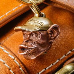 Brass Animal Monkey Keychain Pendant Car Diy Gift Pendant