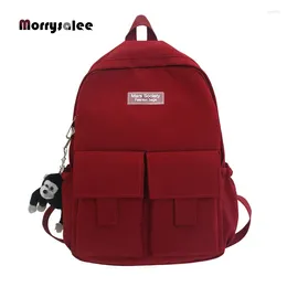 Backpack 2024 Letters Unisex Backpacks Waterproof Nylon School Bag Teenage Girls Bookbag Preppy Style Leisure Women Men Travel