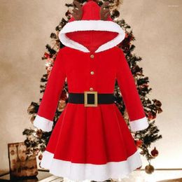 Casual Dresses Fleece Christmas Dress Whimsical Fashionable Costume For Women Girls Festive Elk Antlers Cosplay