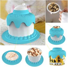 Birthday Gift Cat Bowls 4-in-1 Pet Feeding Bowl Puppy Cat Slow Food Bowl Non-slip Dispenser Feeder Pet Supplies