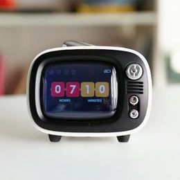Lofree TV Bluetooth Wireless Speaker White Portable Retro Mini Television Modelling Desktop Smart Speaker Alarm Clock