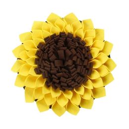 Dog Toys & Chews Pet Snuffle Mat Nose Smell Training Sniffing Pad Slow Feeding Bowl Food Dispenser Relieve Sunflower Puzzle 220423 Dro Dhrmy