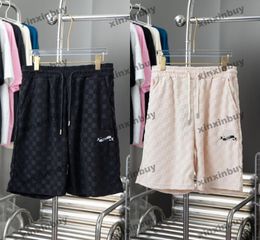 xinxinbuy Men women designer pant Pairs Chessboard grid Towel fabric plaid Spring summer Casual pants Black blue white Coffee S-XL