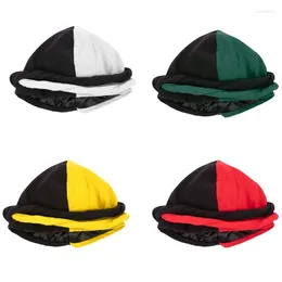 Berets Lined HeadScarf HaloTurban Durag Men Turban HeadWrap Comfy Chemo Hat Dropship