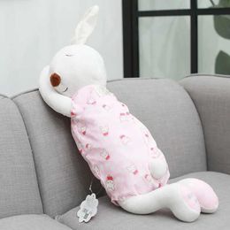 Plush Dolls 75cm/120cm Cute Sleeping Rabbit Plush Pillow Toys Soft Bunny Dolls Stuffed Animals Soft Baby Toys for Children Girls Gift H240521 JYBJ