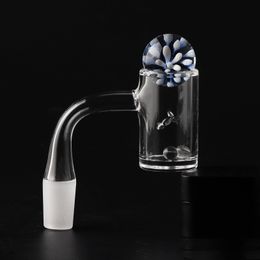 Bevelled Edge Smoking Quartz Banger Auto Spinner With 22mm ODGlass Bubble Carb Cap Marble Pearls Balls 10mm 14mm 18mm Male Female Nails For Water Bongs Dab Rigs