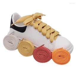 Shoe Parts Weiou Lacet Clothing 18MM Machine Weaving Tape Solid Fatlace With Light Apricot Colour Mixed Cordon 0.7"Inch Wide Canvas String