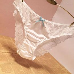 Women's Panties American Sexy Underwear Female Lace Satin Jacquard Comfort Breathable Cotton Seamless Temptation Low Waist Charm Briefs