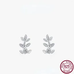 Stud Earrings S925 Silver Stars Simple Fresh Micro Inlaid Fashionable And Versatile Jewellery For Women