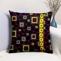 Pillow Home Decoration Cover African Fashion Print Gold Stamp Pillowcases Square Coreless Car Sofa Bedroom