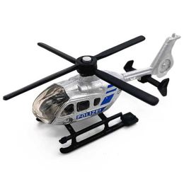 Aircraft Modle 1 childrens helicopter toy alloy police plane military model decoration boys toy taxi simulation helicopter Christmas gift S2452204