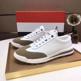 Fashion Men Casual Shoes HERITAGE Tennis Sneakers Italy Classic Brand Low Top Elastic Band Lightweight Calfskin Designer Outdoor Fitness Athletic Shoes Box EU 38-45