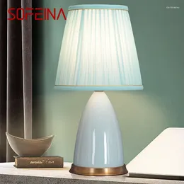 Table Lamps SOFEINA Ceramics Lamp LED Modern Creative Dimmable Desk Lights Decor For Home Living Room Bedroom Bedside