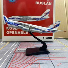 Aircraft Modle Die cast metal alloy 1 400 scale Antonov An-124 transport aircraft AN124 UR-82027 simulation aircraft model toy collection S2452204