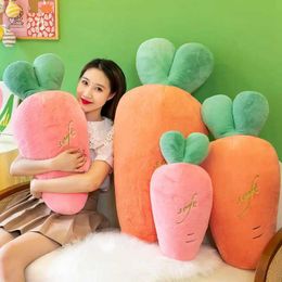 Plush Pillows Cushions 1pc 50/70/90cm Cartoon Soft Fluffy Carrot Plush Toy Cute Simulation Vegetable Carrot Pillow Dolls Stuffed for Children Gift H240521