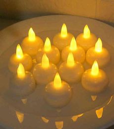 Flameless Floating Candle Waterproof Flickering Tealights Warm White Led Candles for Pool SPA Bathtub Wedding Party Dinner Decor H6079515