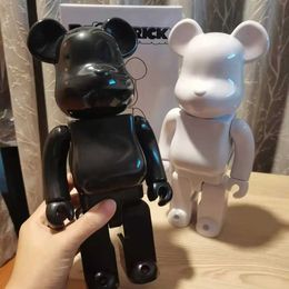 Action Toy Figures 400% Bearbrick Picture Bear PVC 28cm Model DIY Drawing Doll Childrens Birthday Gift H240522