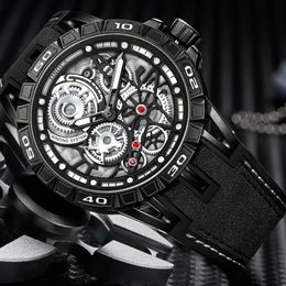 Wristwatches Onola Men'S Watch Fashion Classic Design Imitation Mechanical Waterproof Japanese Movement Quartz Clock 2609