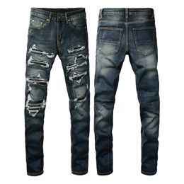 New Jeans Mens Designer Jeans High Quality Fashion Mens Jeans Cool Style Luxury Designer Denim Pant Distressed Ripped Biker Black Blue Designer Jean Men Black Pantsf