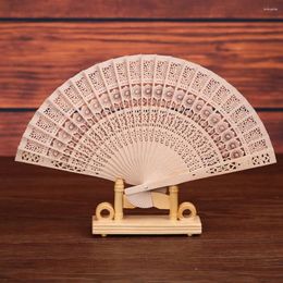 Decorative Figurines Chinese Hand-Held Fan Wooden Fold Fans Wedding Party Gift Bamboo Bridal Decoration Handcraft