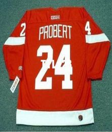 Mens hockeys 24 BOB PROBERT 1993 CCM Vintage Home Hockey Jersey or custom any name number retro Jersey8807356