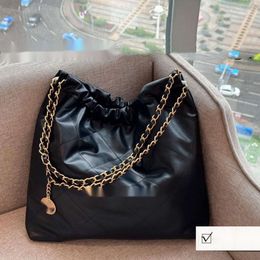 Chanells C Letter Glossy 22bag Matte Vintage Bag Original Quality Garbage Bag Chain Bag Shoulder Bag Lazy Shopping Bag Mommy Bag Large Capacity Lady Bag