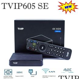 Android Tv Box Set Top Tvip 605 Se Linux Doppio Sistema Supporto H.265 1920X1080 Quad Core Super Clear Drop Delivery Electronics Satel Otabe