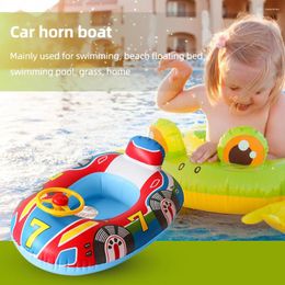 Life Vest & Buoy Inflatable Children Swimming Seat PVC Car Horn Boat Pool Child Water Tear-resistant Toys For Beach Party