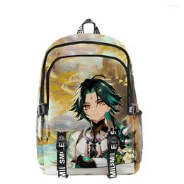 Backpack Fashion Funny Genshin Impact Xiao 3D Print Student School Bags Unisex Oxford Waterproof Notebook Multifunction Travel Backpacks